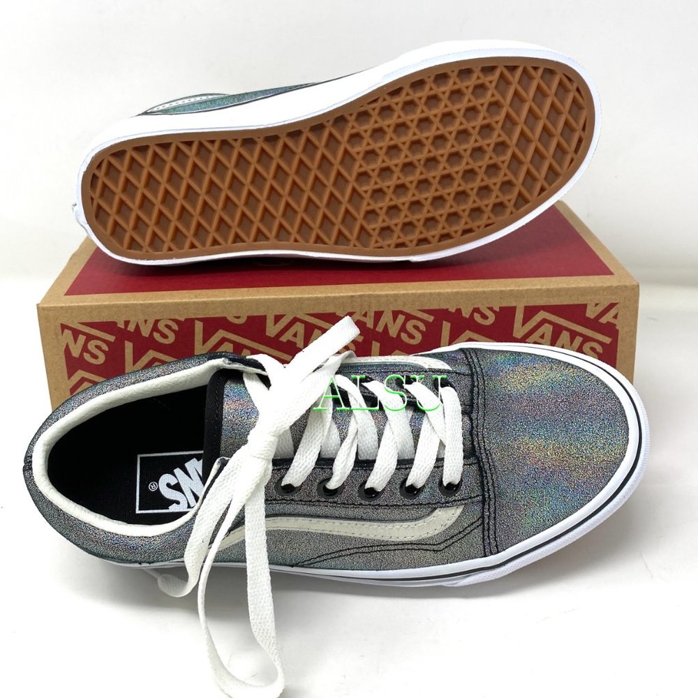 VANS Old Skool Prism Suede Silver Glitter Women’s - Picture 2 of 10